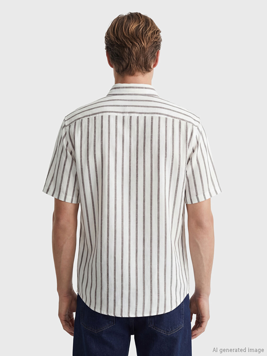 Regular Fit Striped Dobby Men's Shirt-3