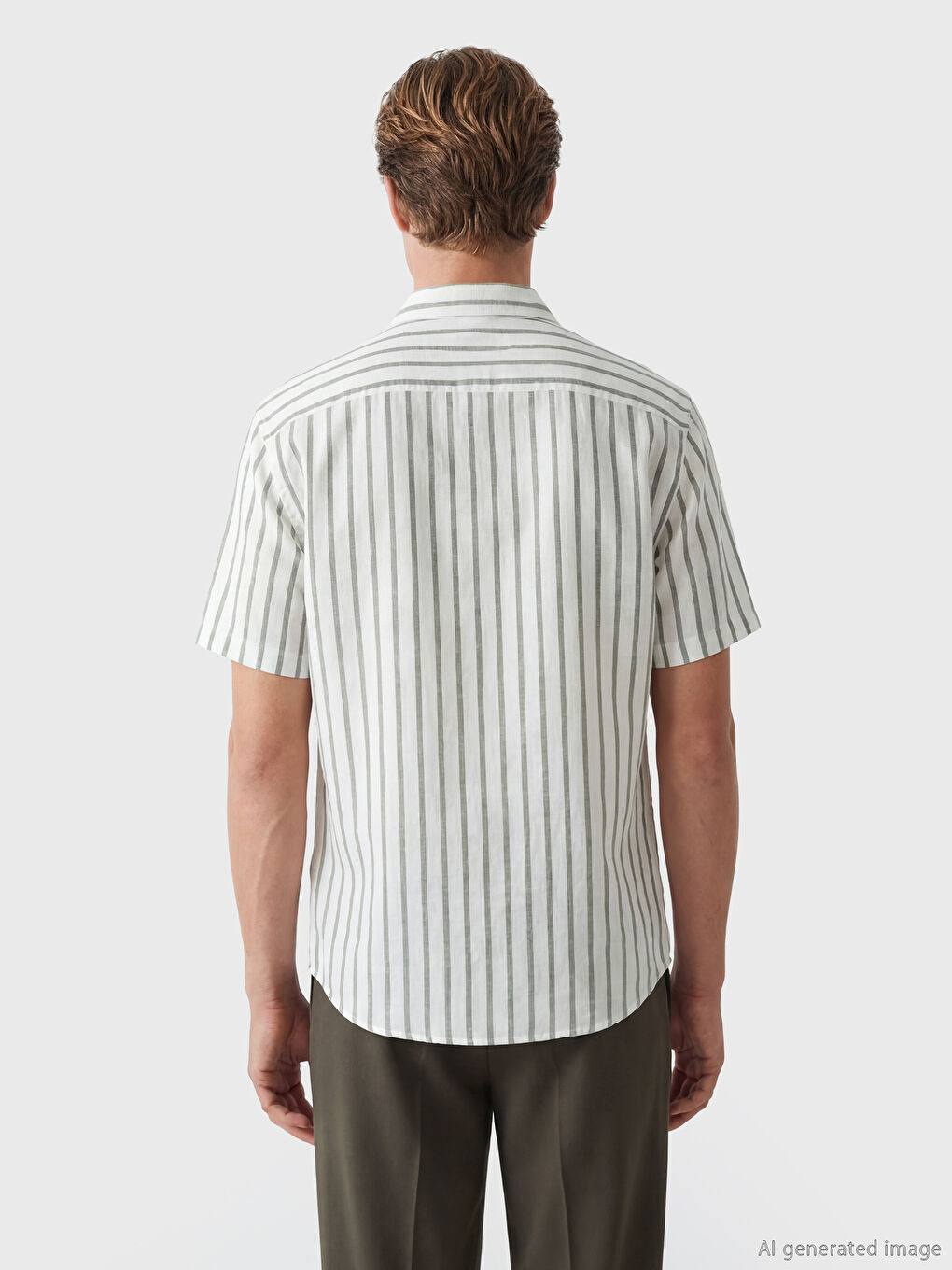 Regular Fit Striped Dobby Men's Shirt-3