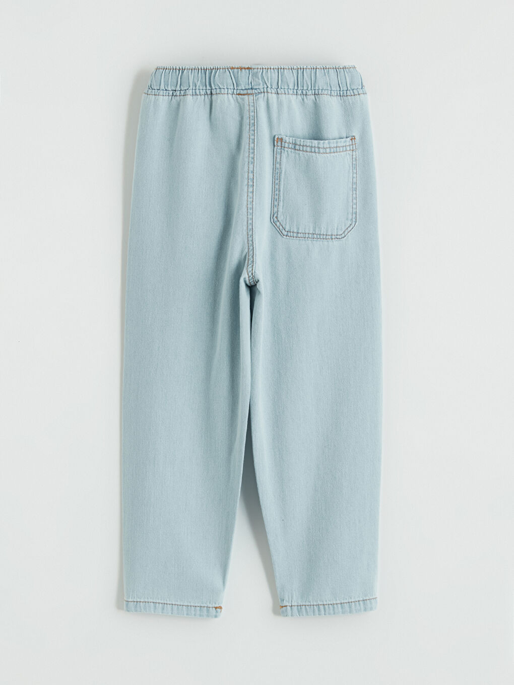 İndigo Beli Lastikli Erkek Çocuk Jean Pantolon-2