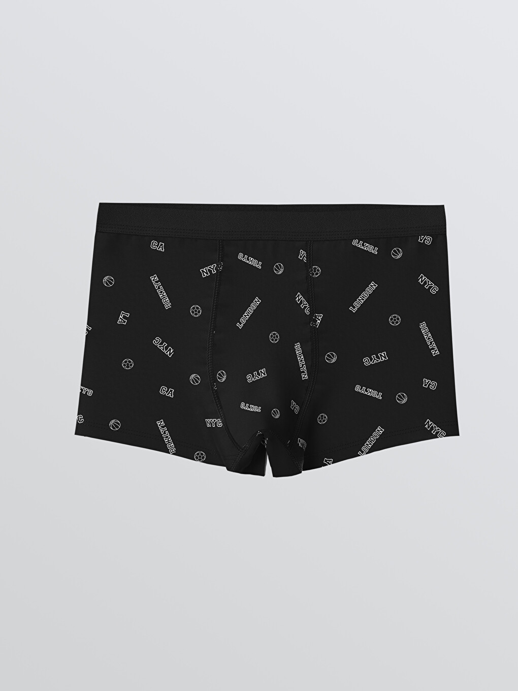 Siyah Baskılı Erkek Çocuk Boxer