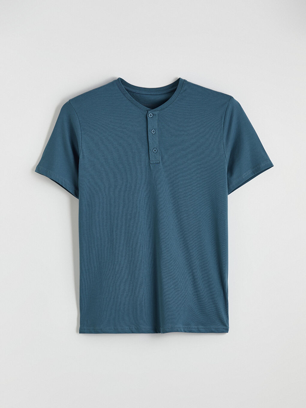 Petrol Standart Kalıp Erkek Pijama Takımı-1