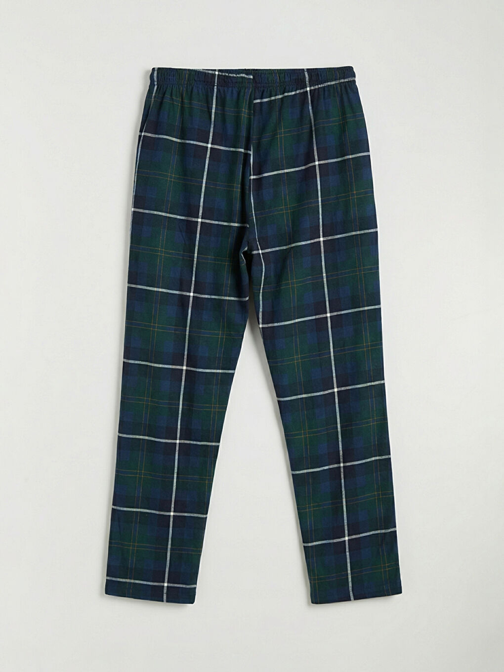 Lacivert Standart Kalıp Ekose Erkek Pijama Takımı-4