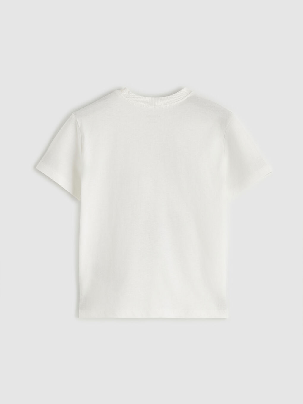 Ekru Bisiklet Yaka Atatürk Baskılı Erkek Çocuk Tişört-1