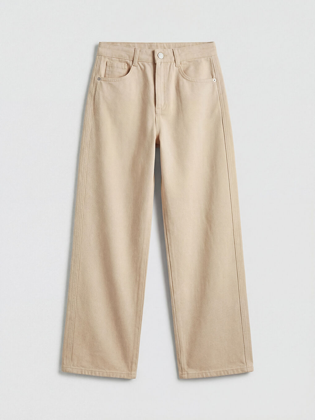Bej Wideleg Kız Çocuk Pantolon