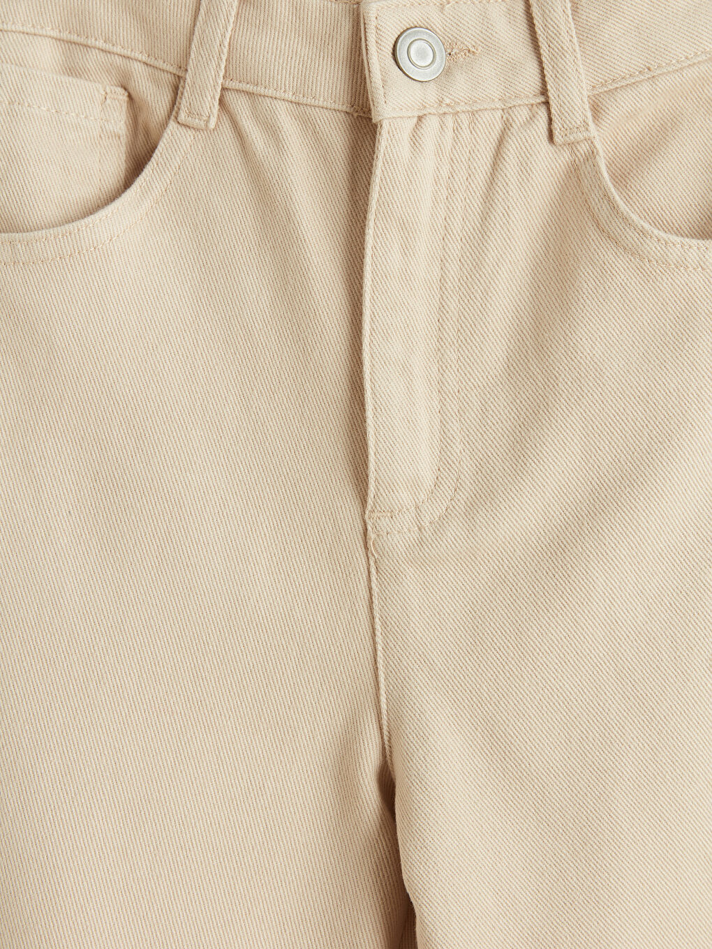 Bej Wideleg Kız Çocuk Pantolon-2