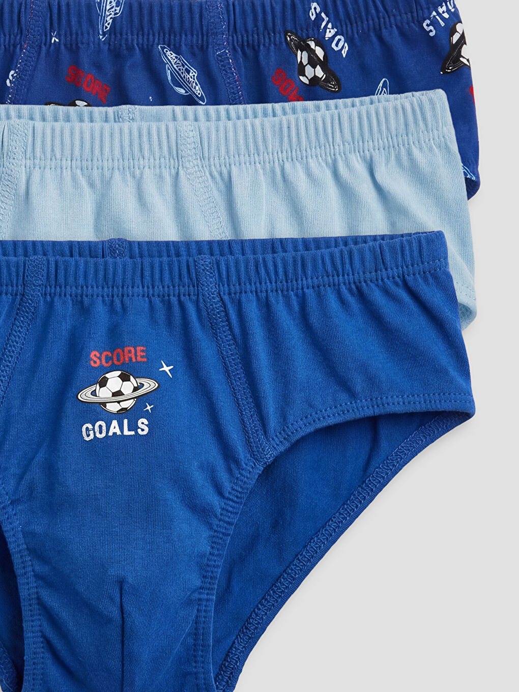 Lacivert Desenli Erkek Çocuk Külot 3'lü-2