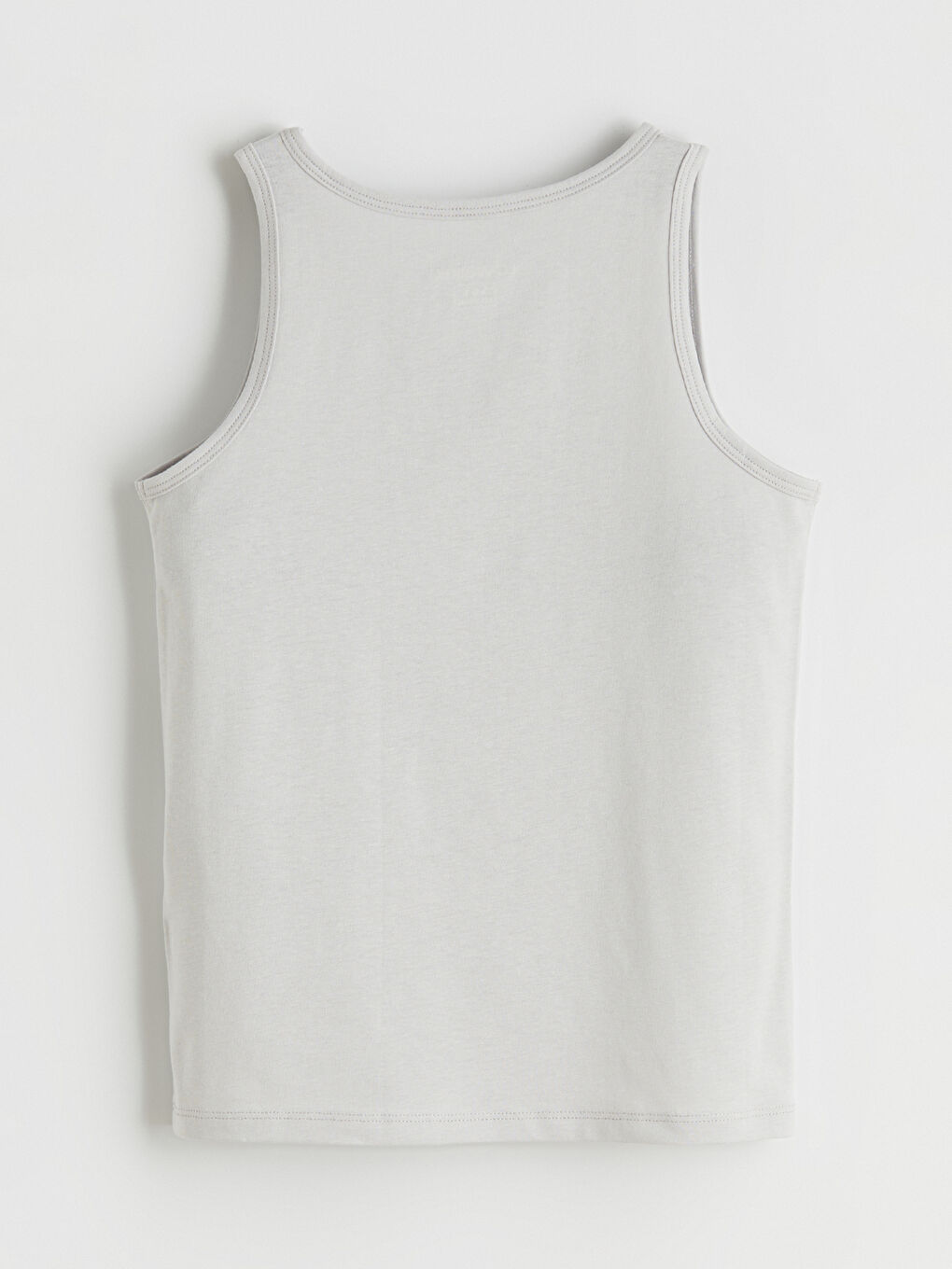 Gri Bisiklet Yaka Baskılı Erkek Çocuk Atlet-1