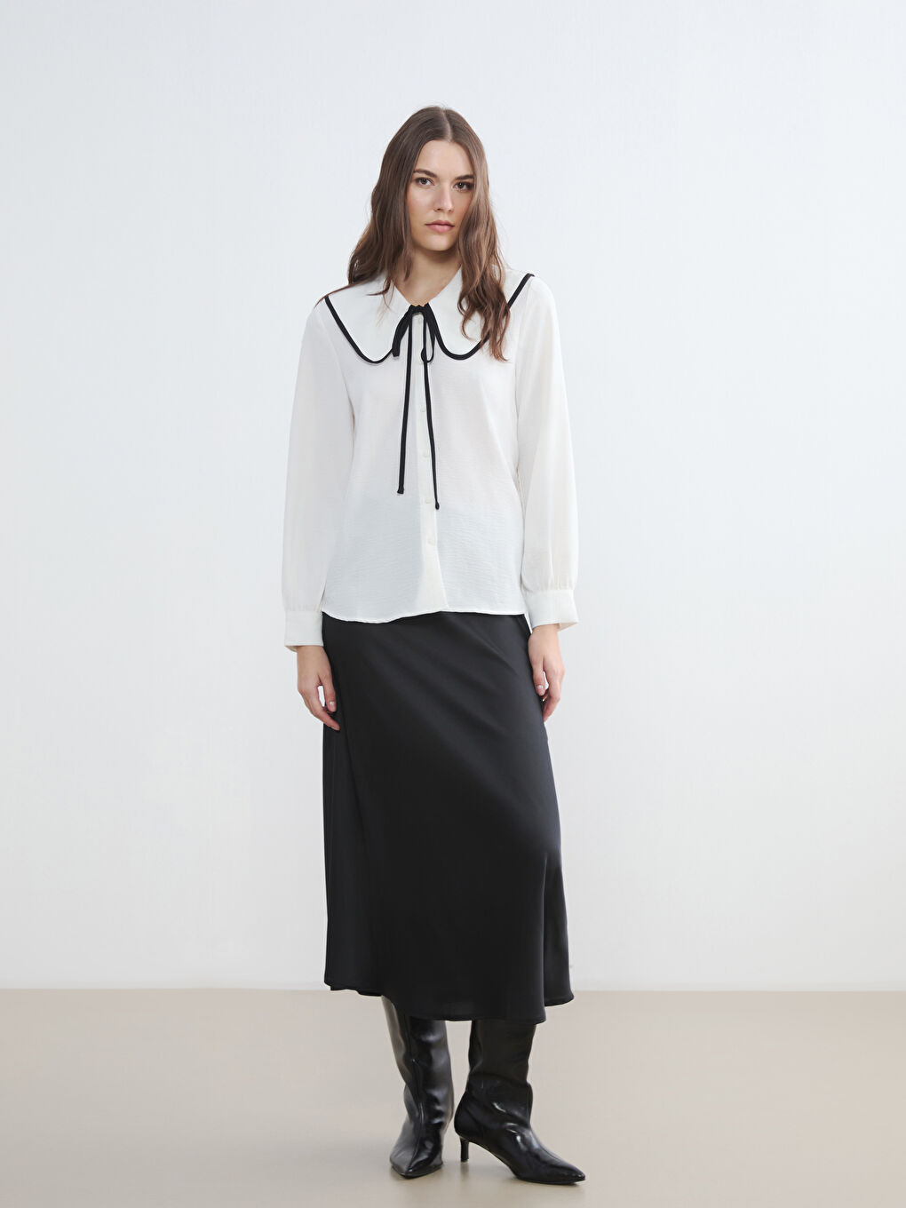 Peter Pan Collar Women's Shirt-1