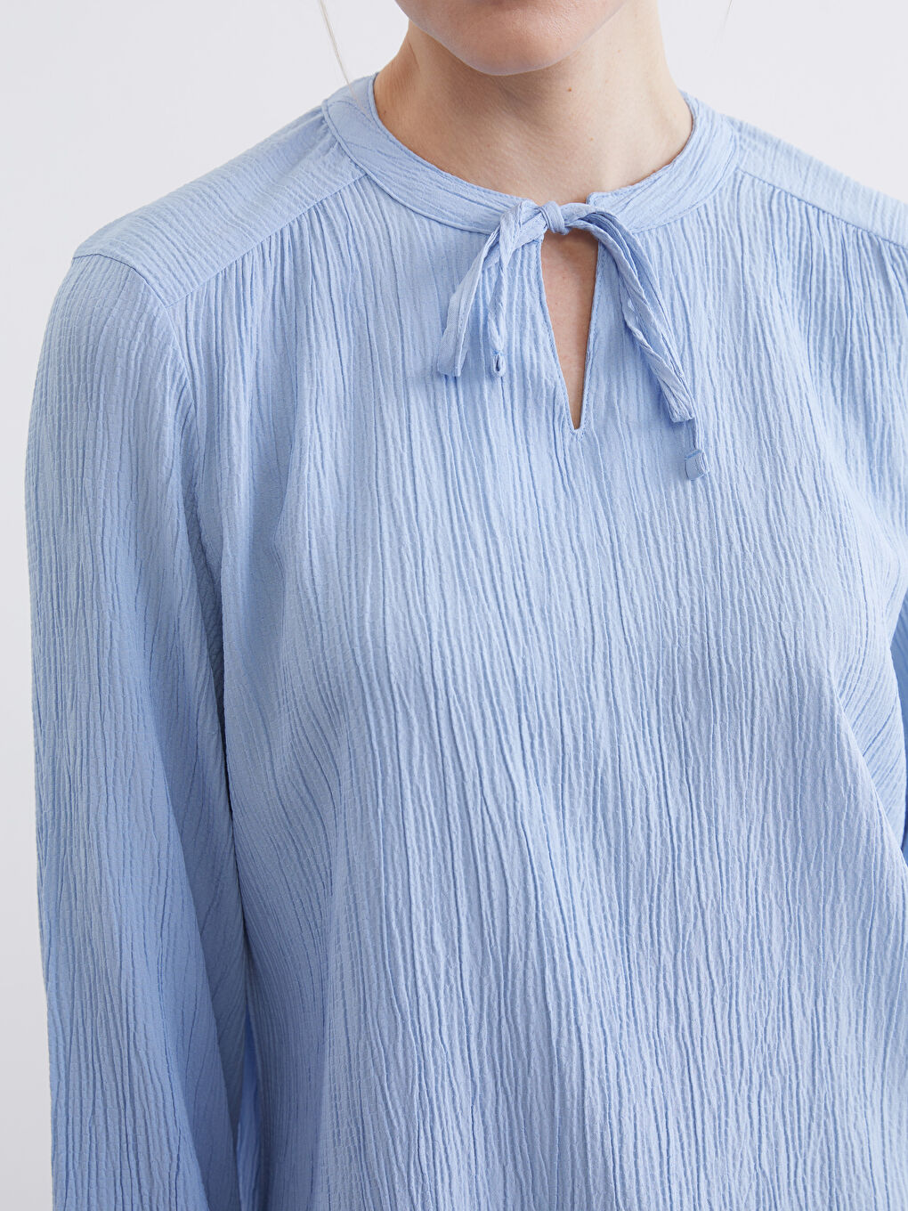 Женщины Голубой Блузка-2