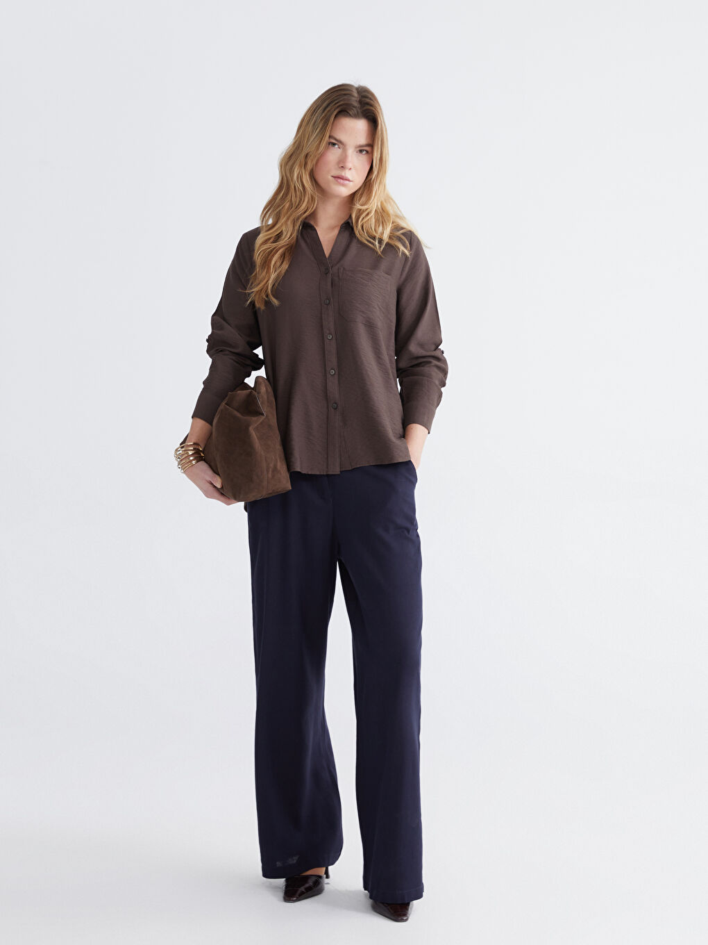 Teksturirana ženska košulja-1