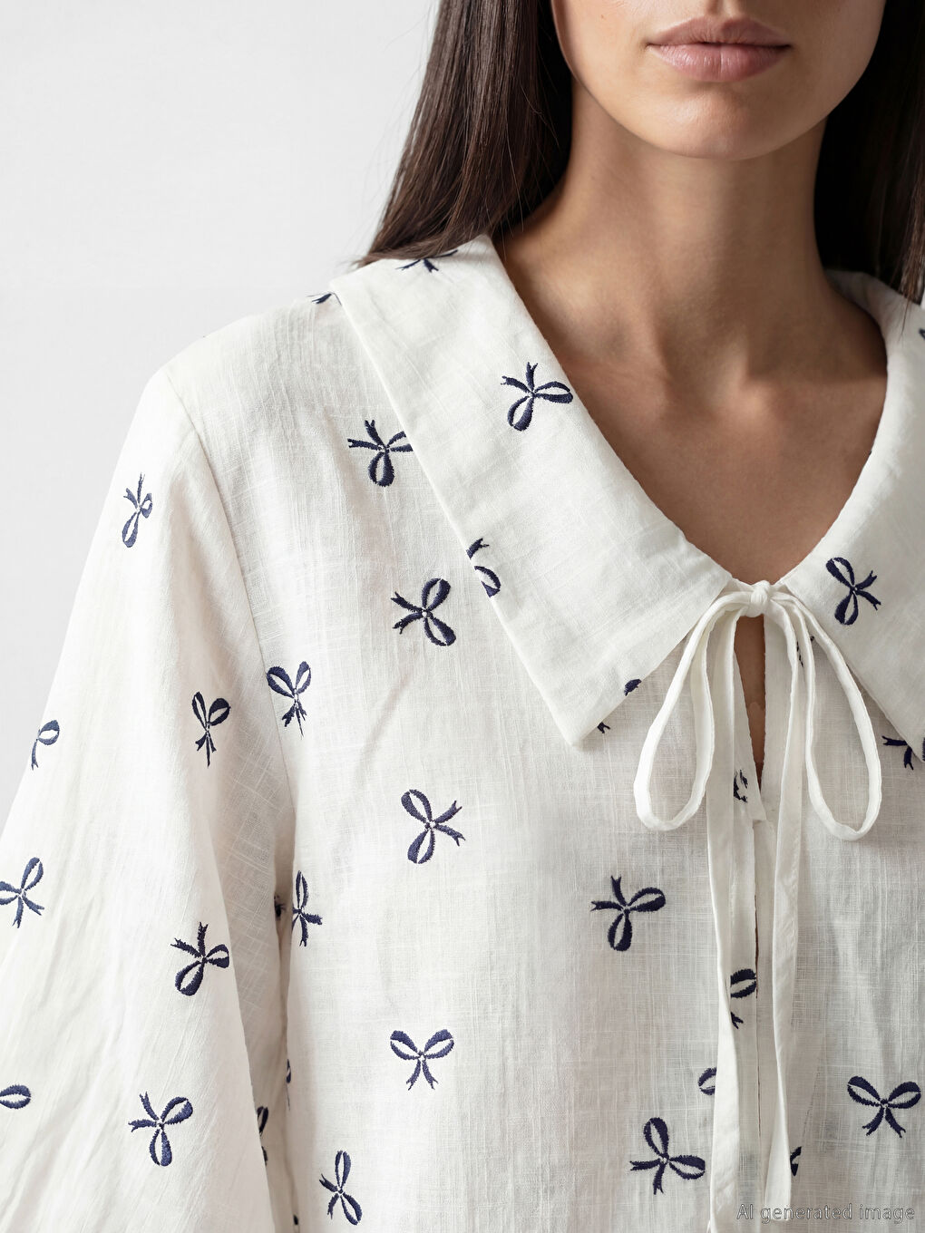 Bebe Yaka Desenli Bluz-2