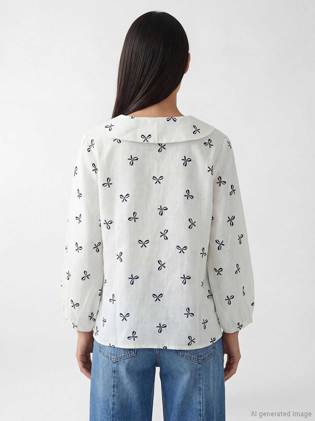 Bebe Yaka Desenli Bluz-3