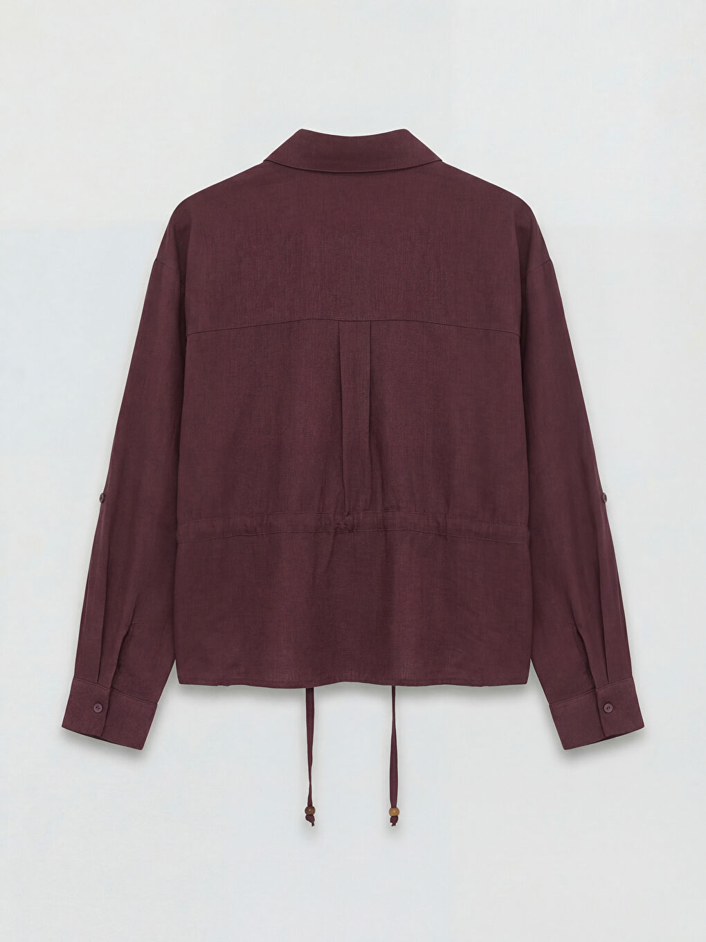 Πουκάμισο για γυναίκες κανονικής εφαρμογής με ζώνη μέσης-1