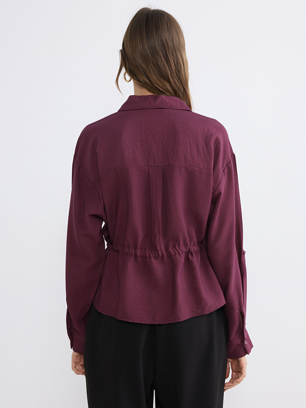 قميص نسائي بقصة عادية برباط ف الخصر-3