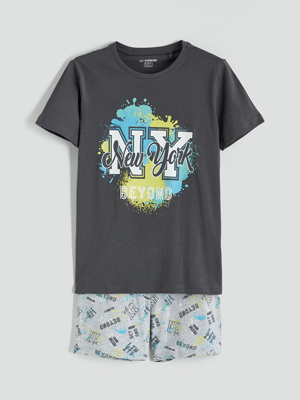 New York Printed Boys' Shortie Pyjama Set