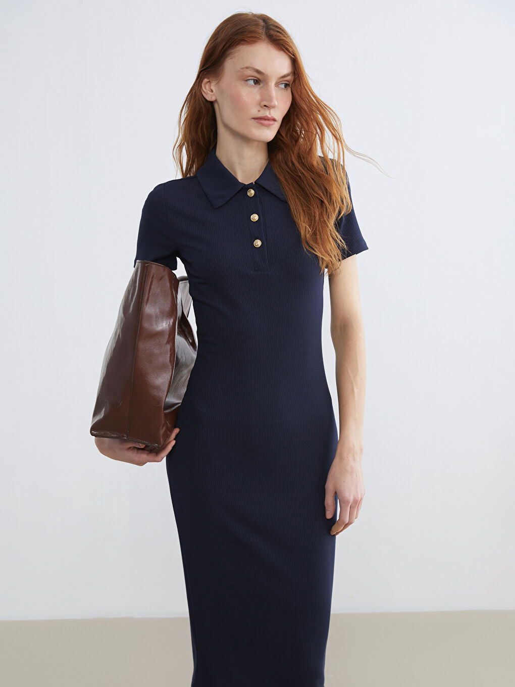 Frau DUNKELBLAU Kleid-1