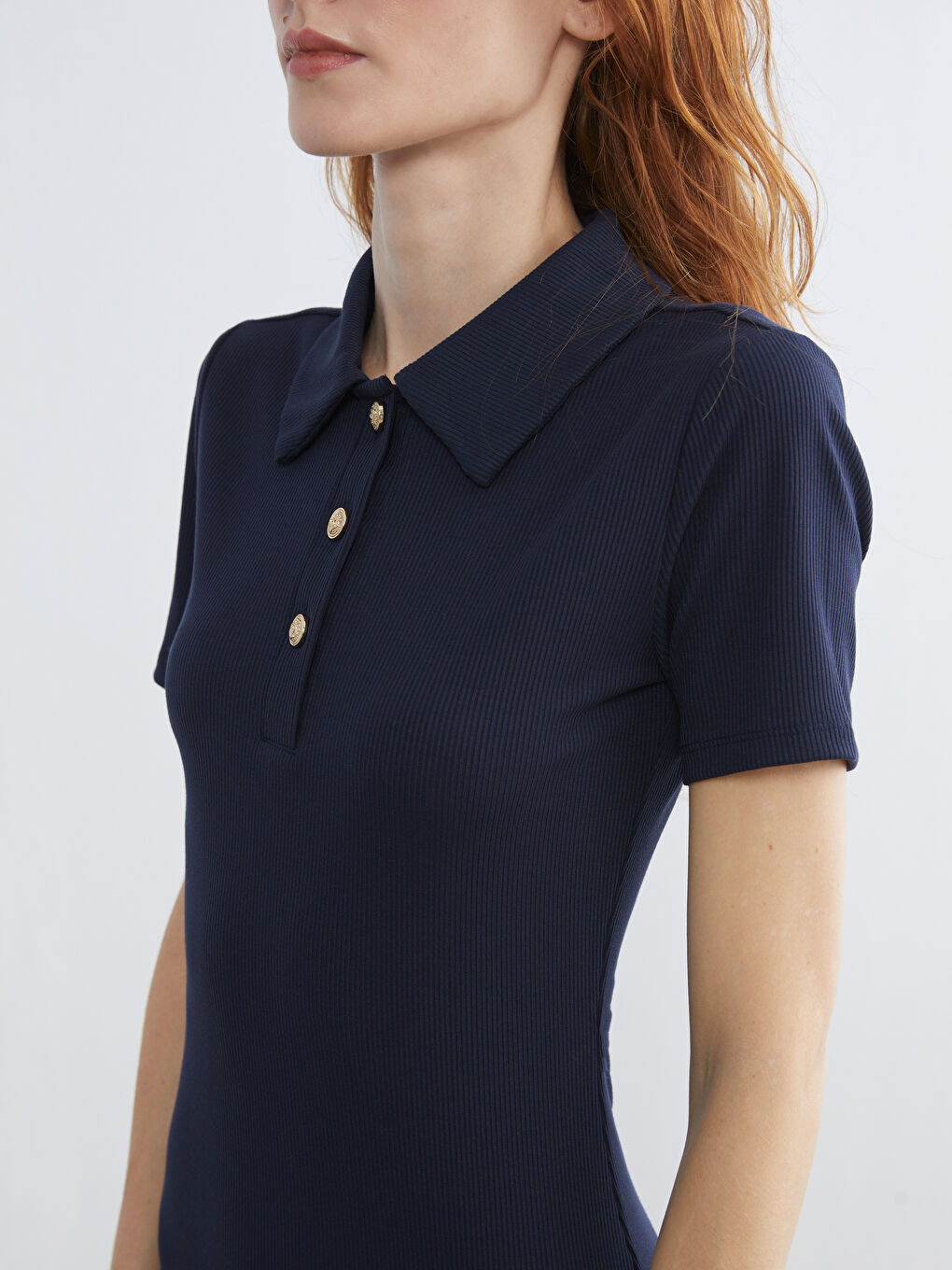 Frau DUNKELBLAU Kleid-2