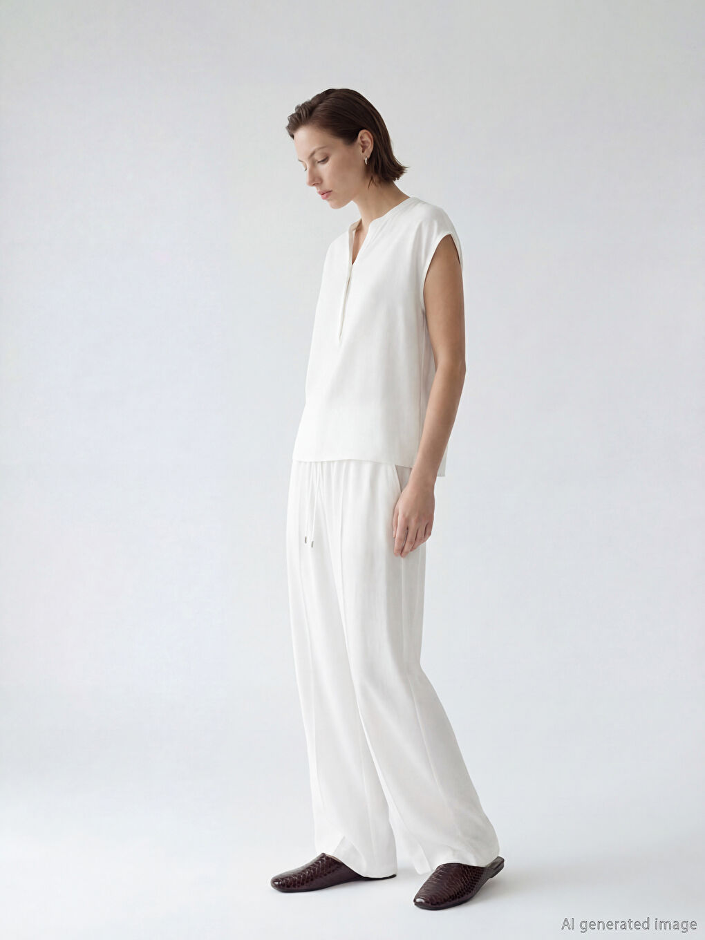 ქალი კრემისფერი ბლუზი-1