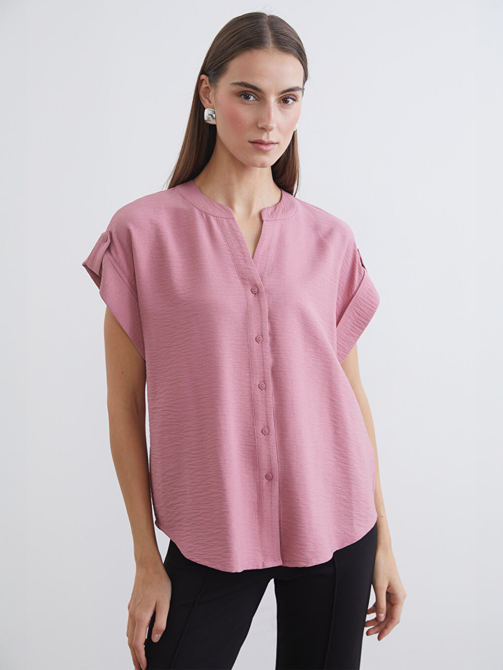 Жена Розово Блуза