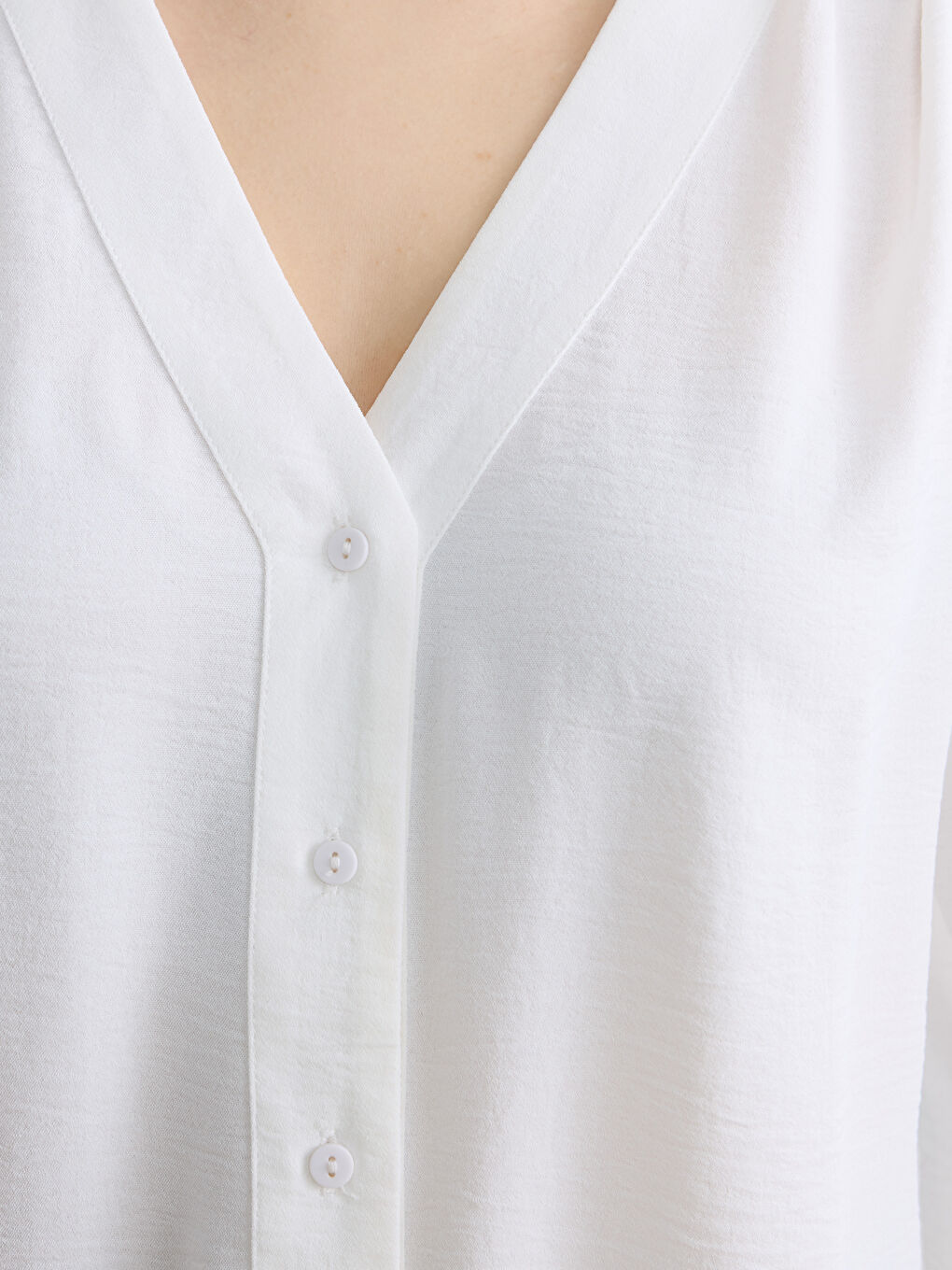 Teksturirana bluza sa V izrezom-2