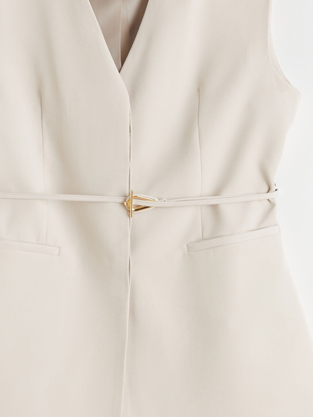 Әйелдер сарғыш Классикалық жилет-5