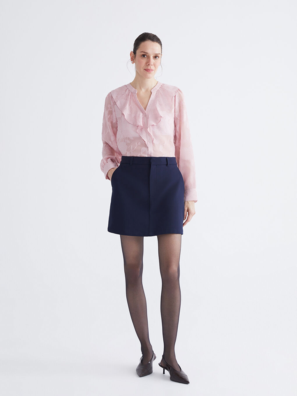 Жена Розово Блуза-1