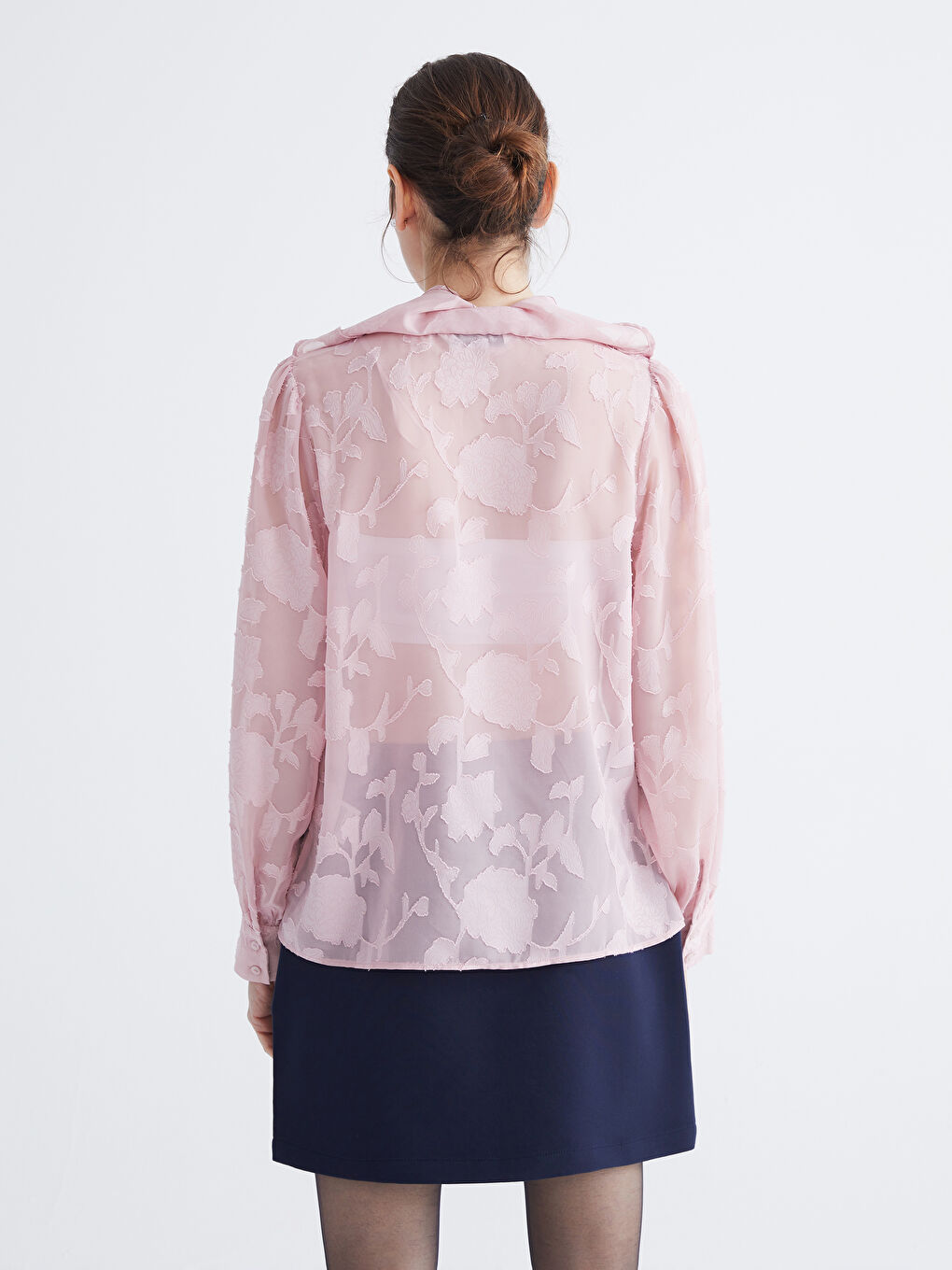 Жена Розово Блуза-3