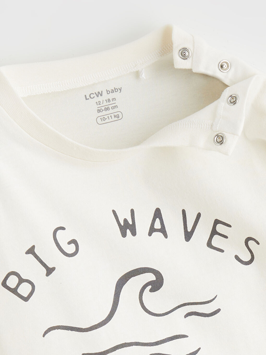 Ekru Baskılı Erkek Bebek Tişört ve Pantolon-2