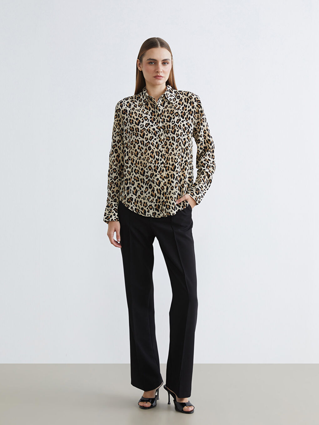 Leopard Print Women's Shirt-1