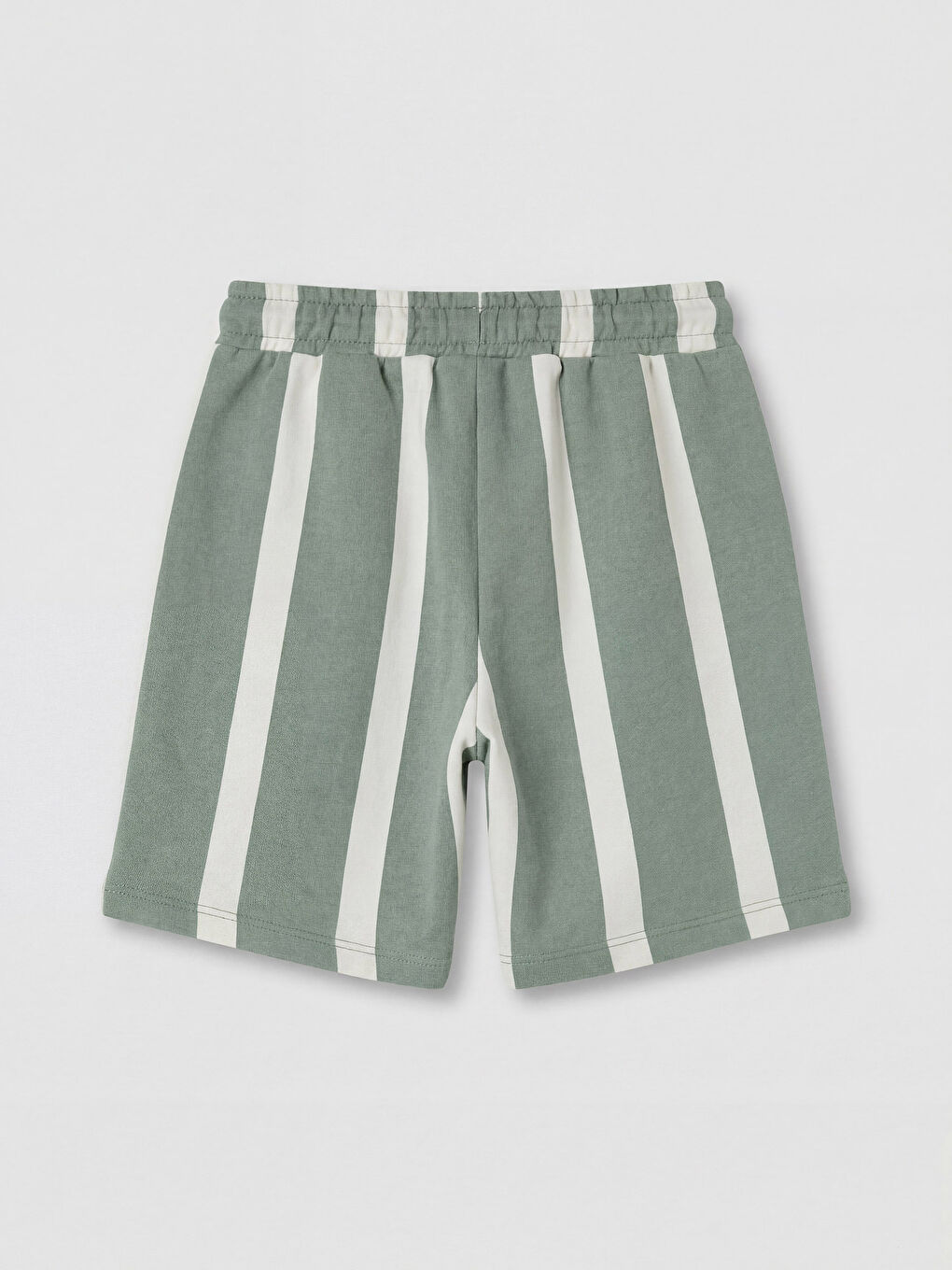 Haki Beli Lastikli ve Bağcıklı Erkek Çocuk Şort 2'li-4