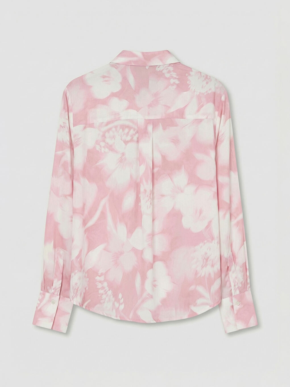 Floral Oversized Satin Women's Shirt-5
