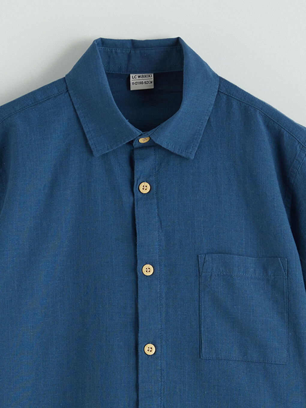 Boys' Short-Sleeve Linen Blend Shirt-1