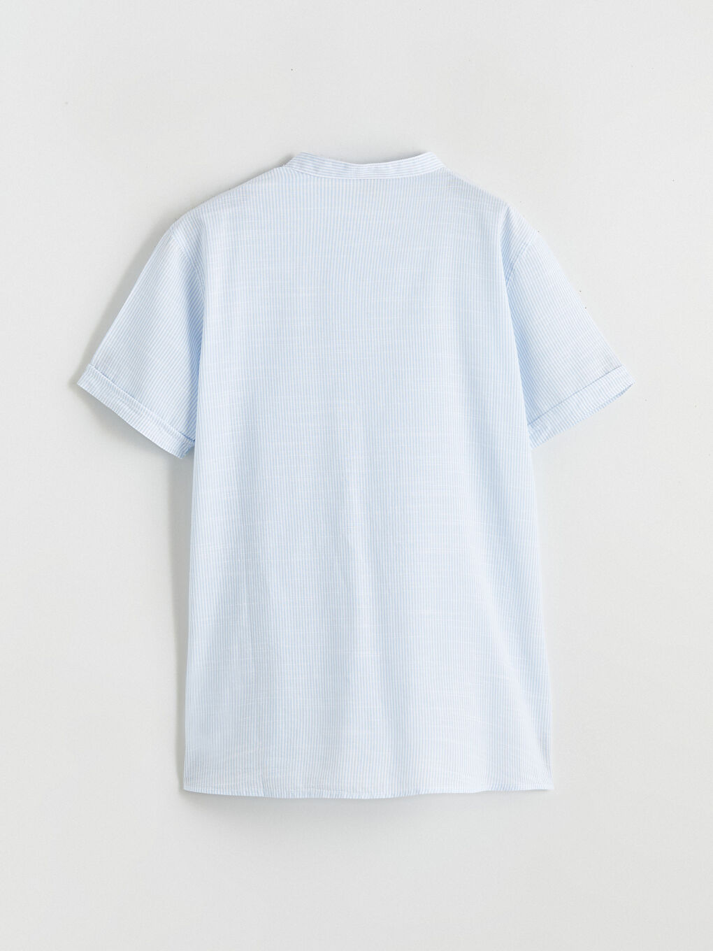 Striped Mandarin Collar Shirt for Boys-2