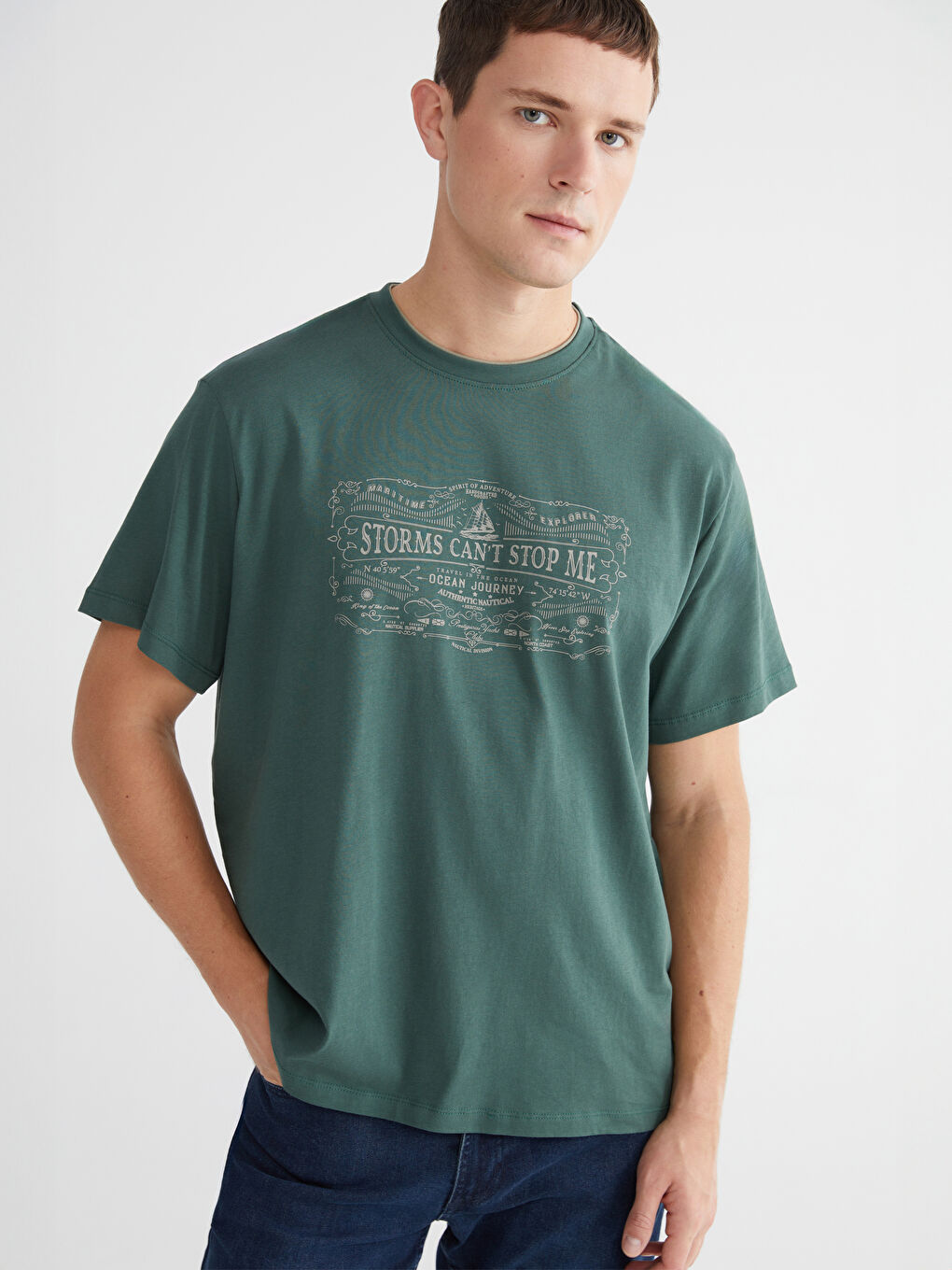 Crew Neck Jersey Men's T-Shirt