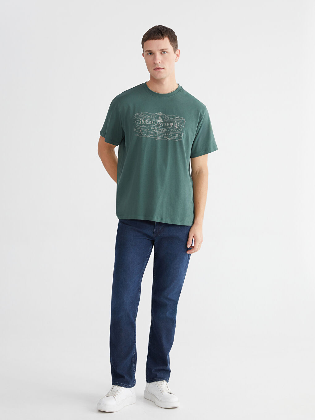 Crew Neck Jersey Men's T-Shirt-1