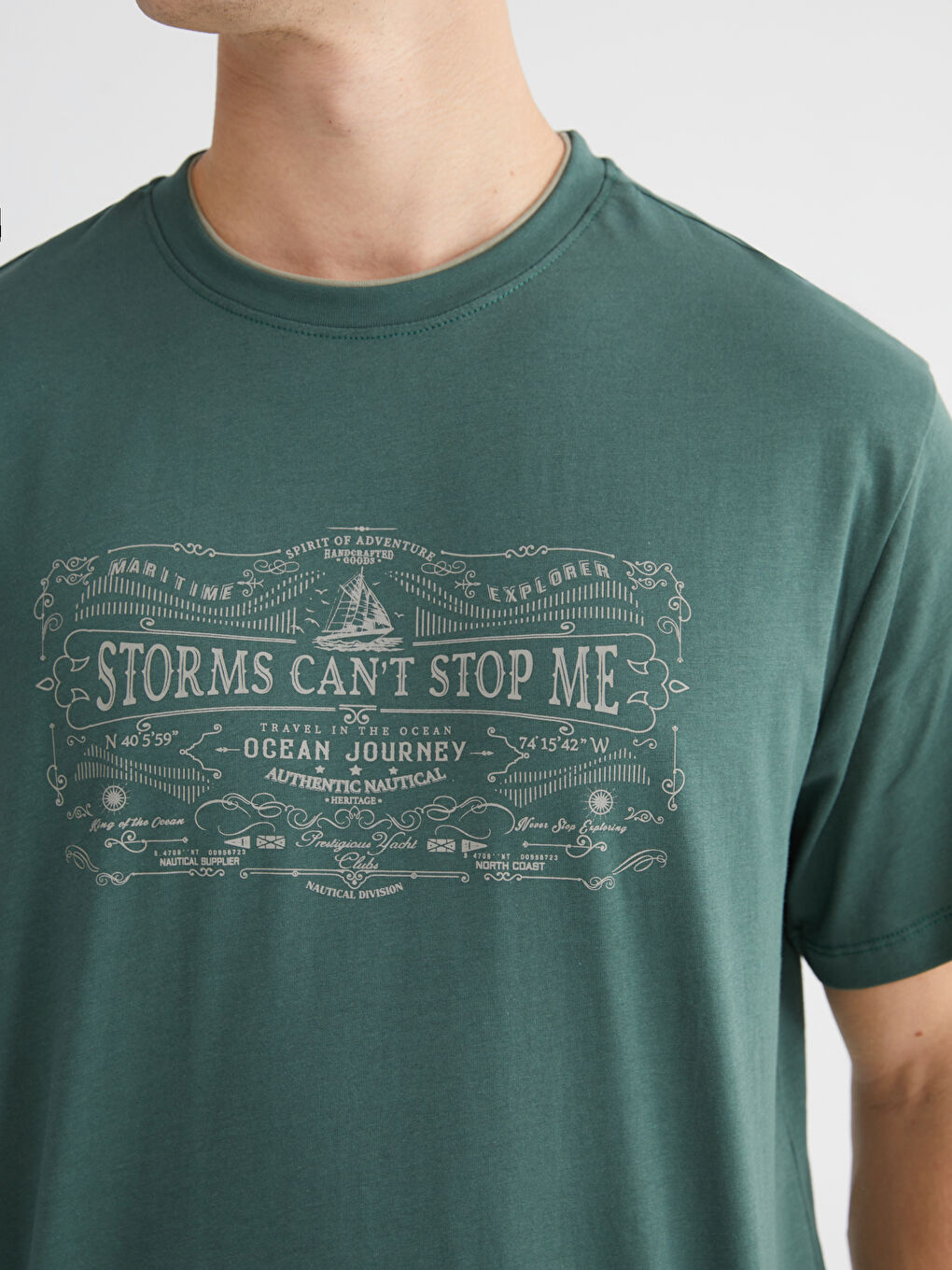 Crew Neck Jersey Men's T-Shirt-2