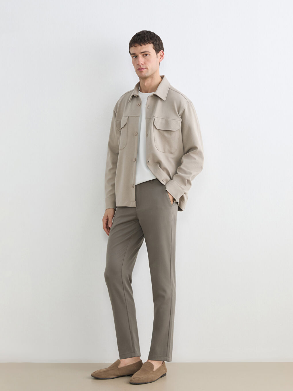 Kahverengi Slim Fit Erkek Pantolon