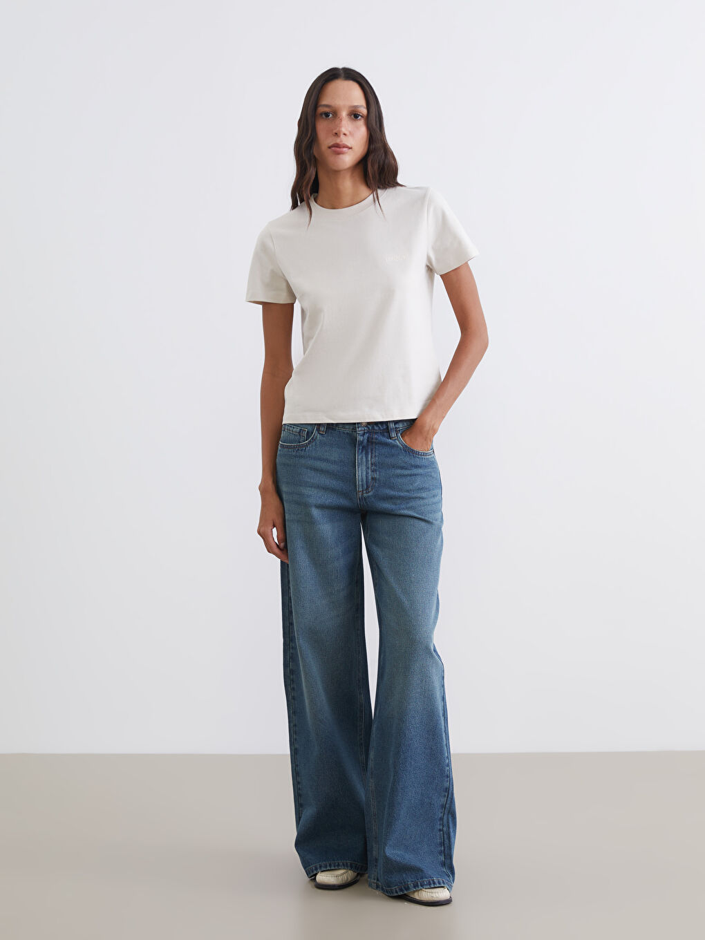 Әйелдер сұр Футболка-1