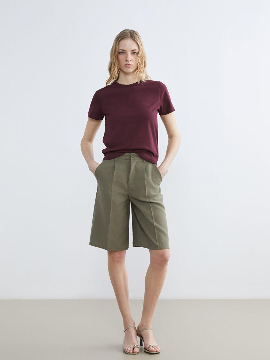 Әйелдер қою күлгін Футболка-1