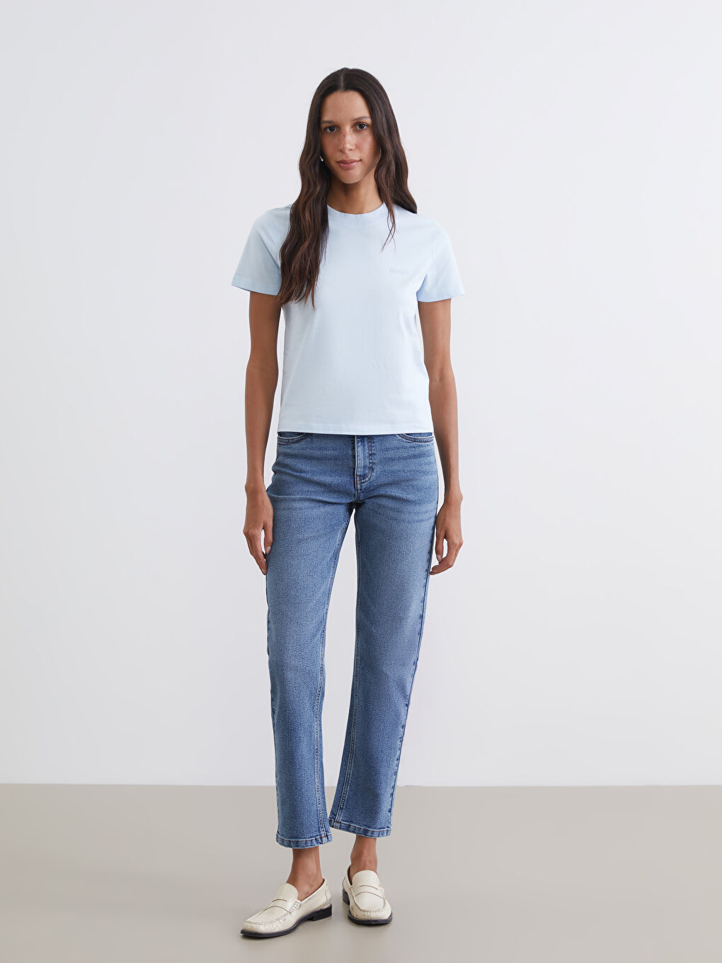 Әйелдер көгілдір Футболка-1