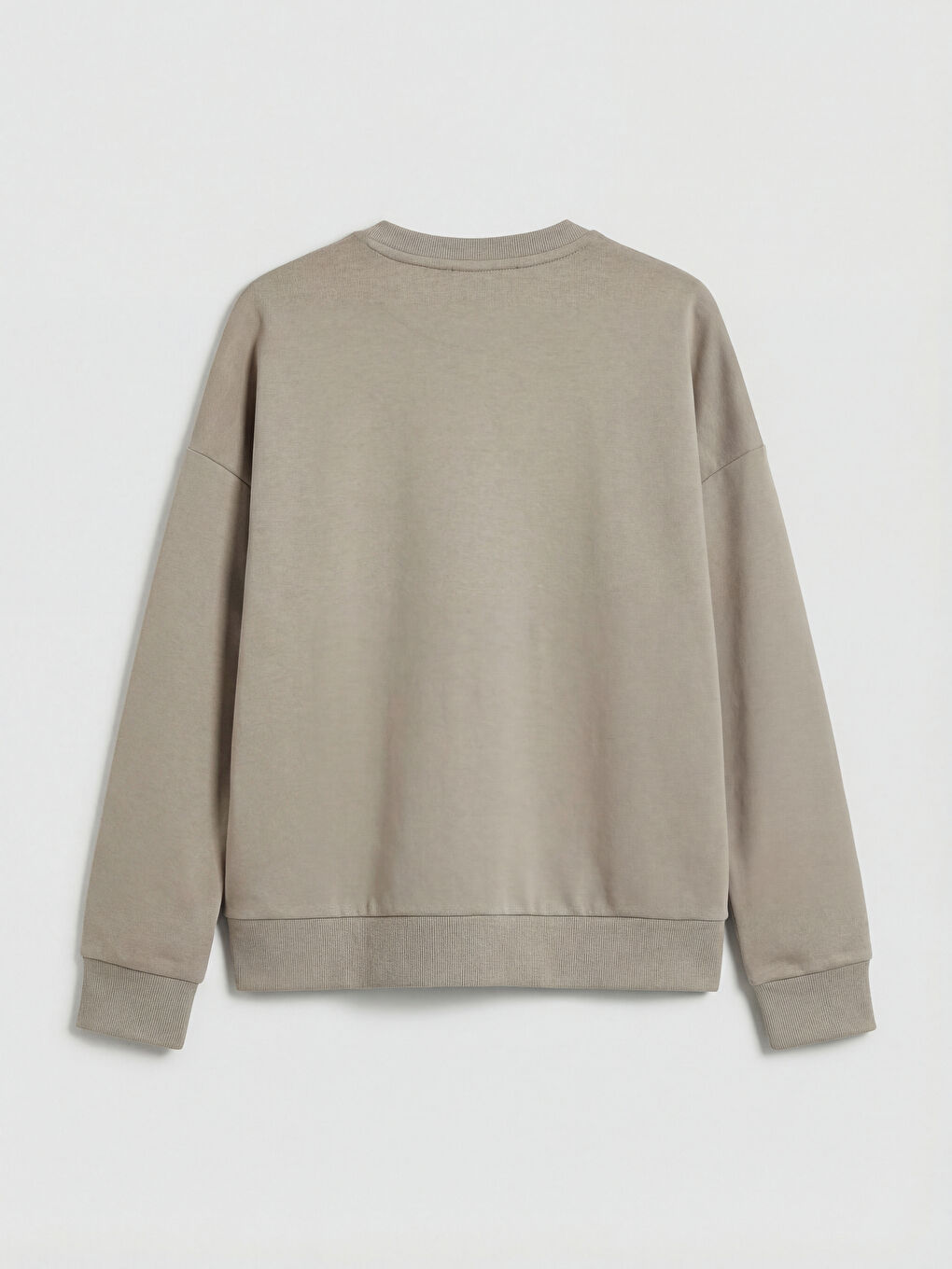 Bej Soft Touch Oversize Kadın Sweatshirt-5