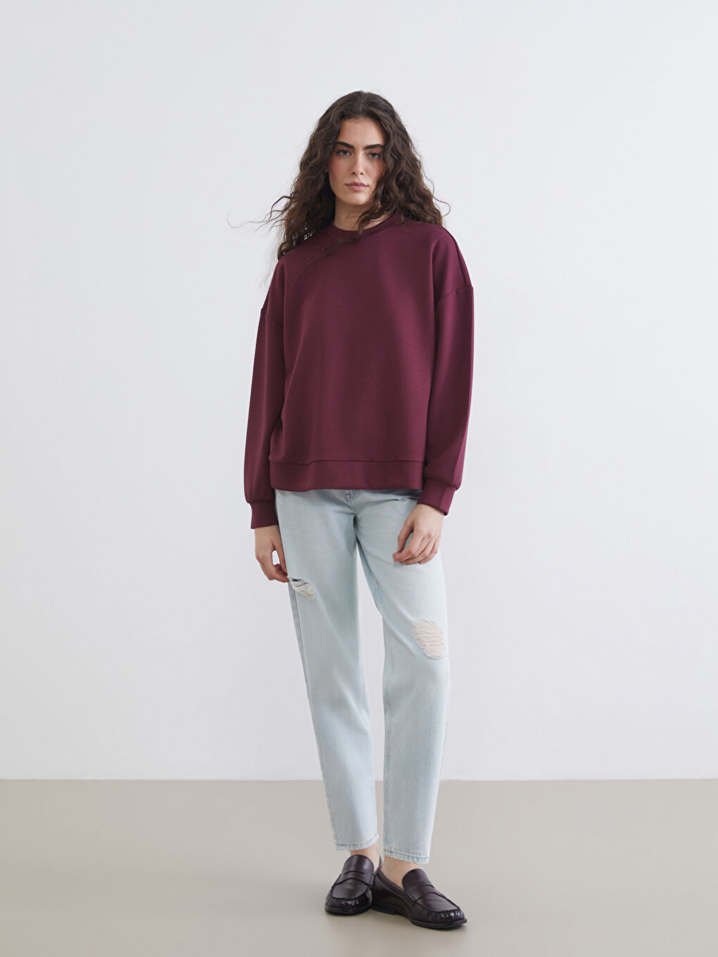 Әйелдерге арналған оверсайз свитшот-1