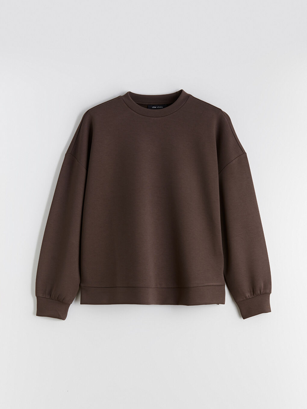Kahverengi Soft Touch Oversize Kadın Sweatshirt	-4
