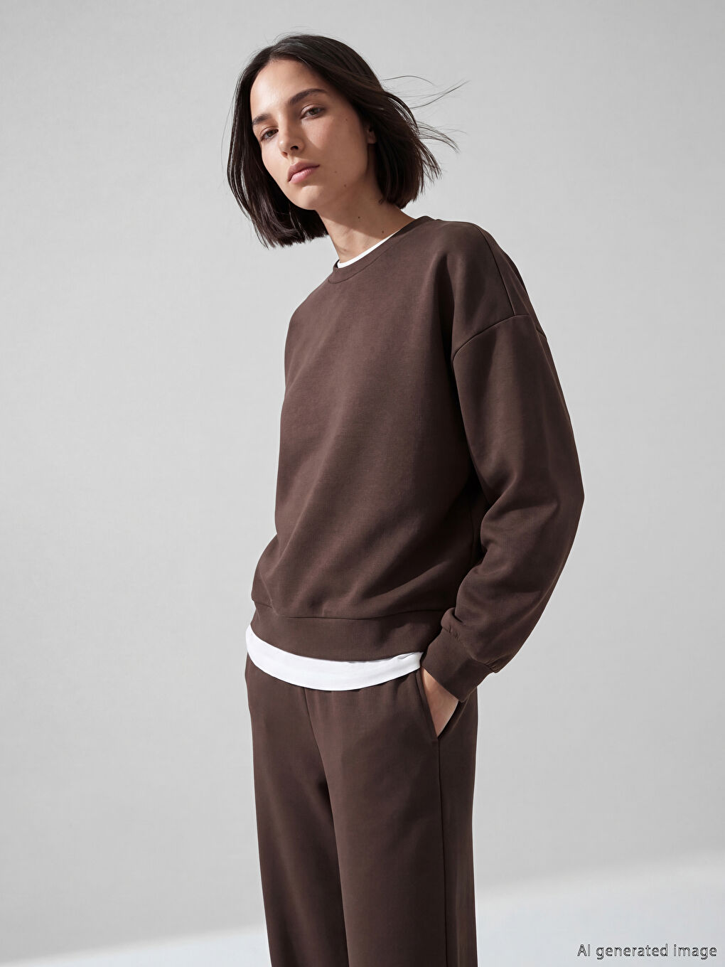 Наслаждайтесь мягкостью нашего оверсайз свитшота для женщин.