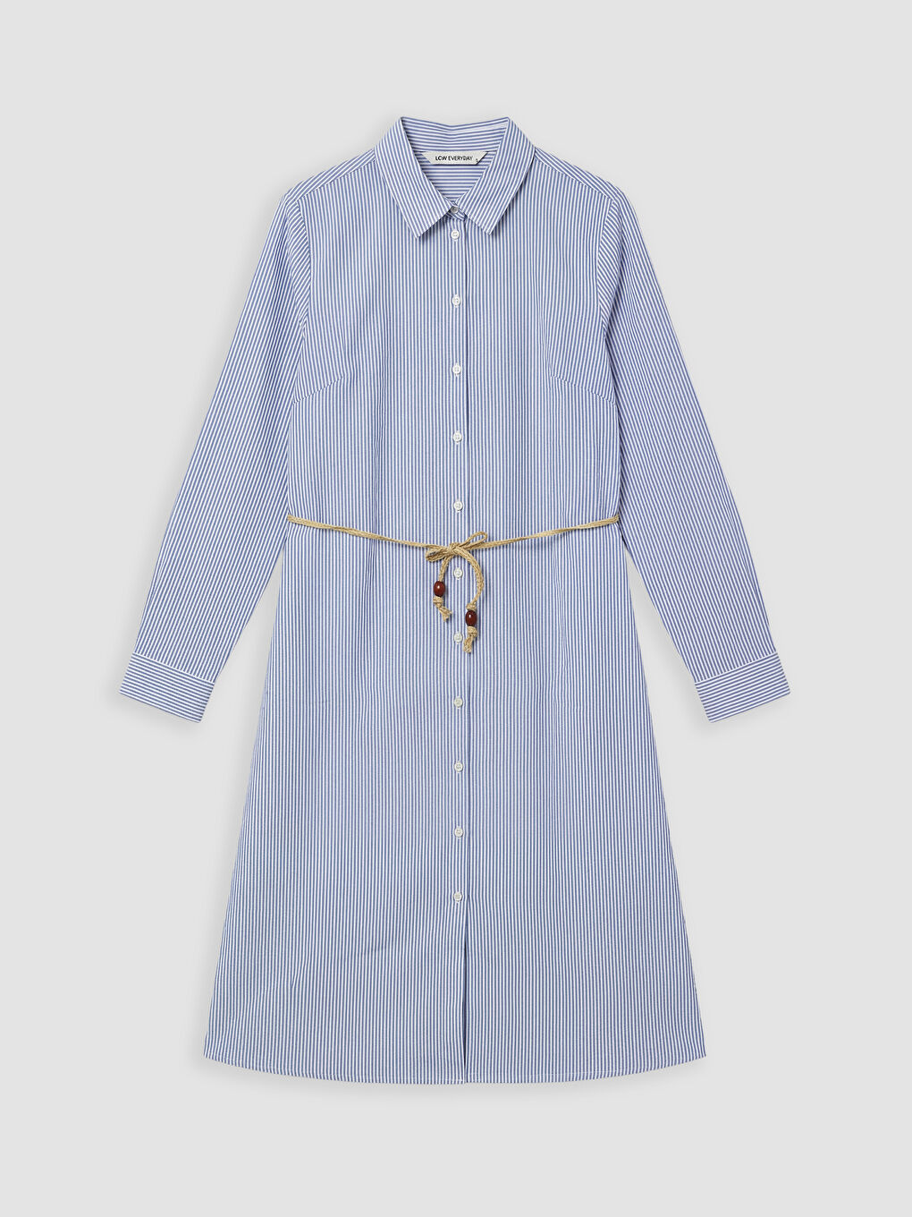 ქალი მუქი ლურჯი პერანგი ტუნიკა