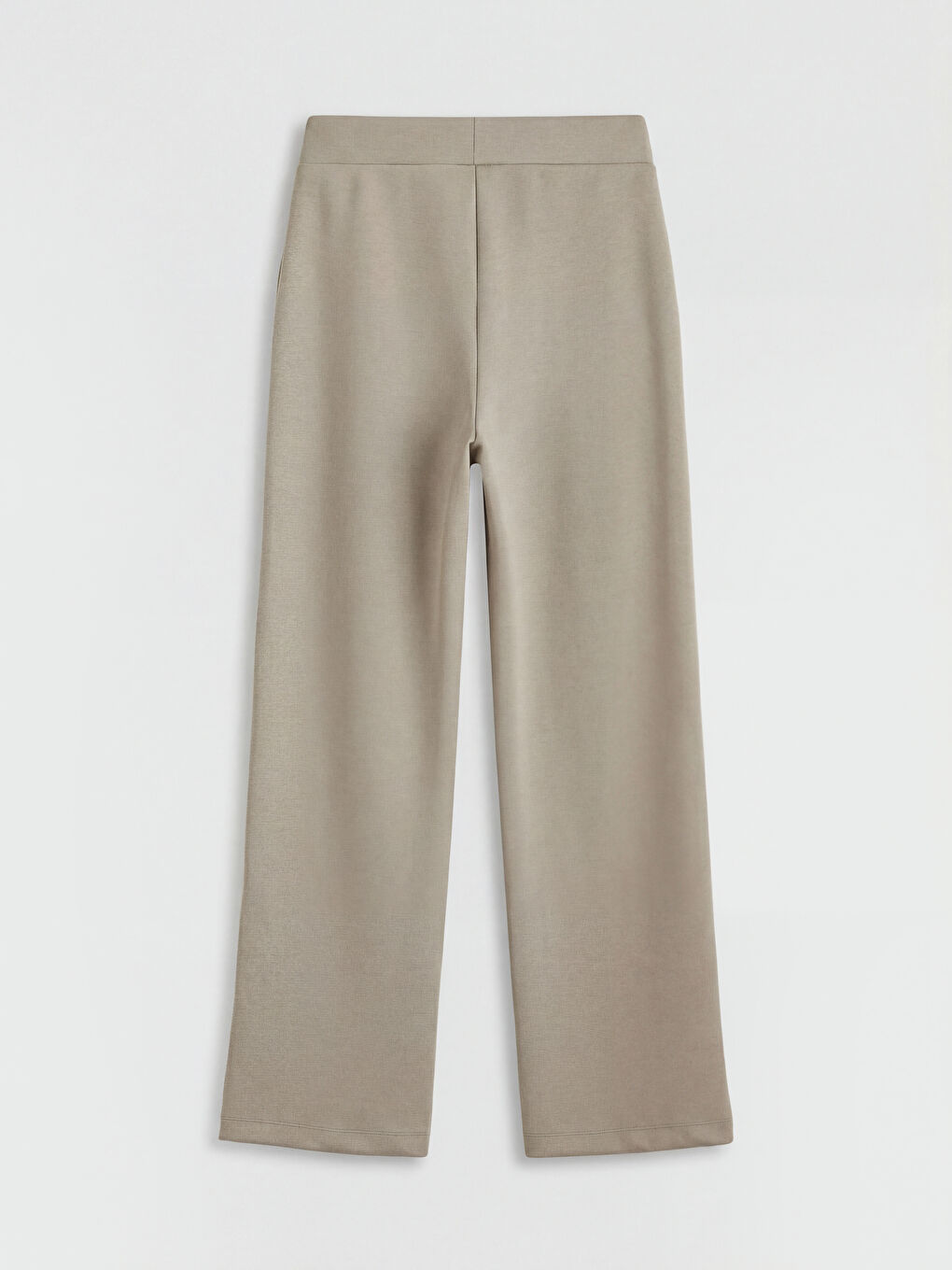 Bej Geniş Paça Soft Touch Kadın Eşofman Altı	-1