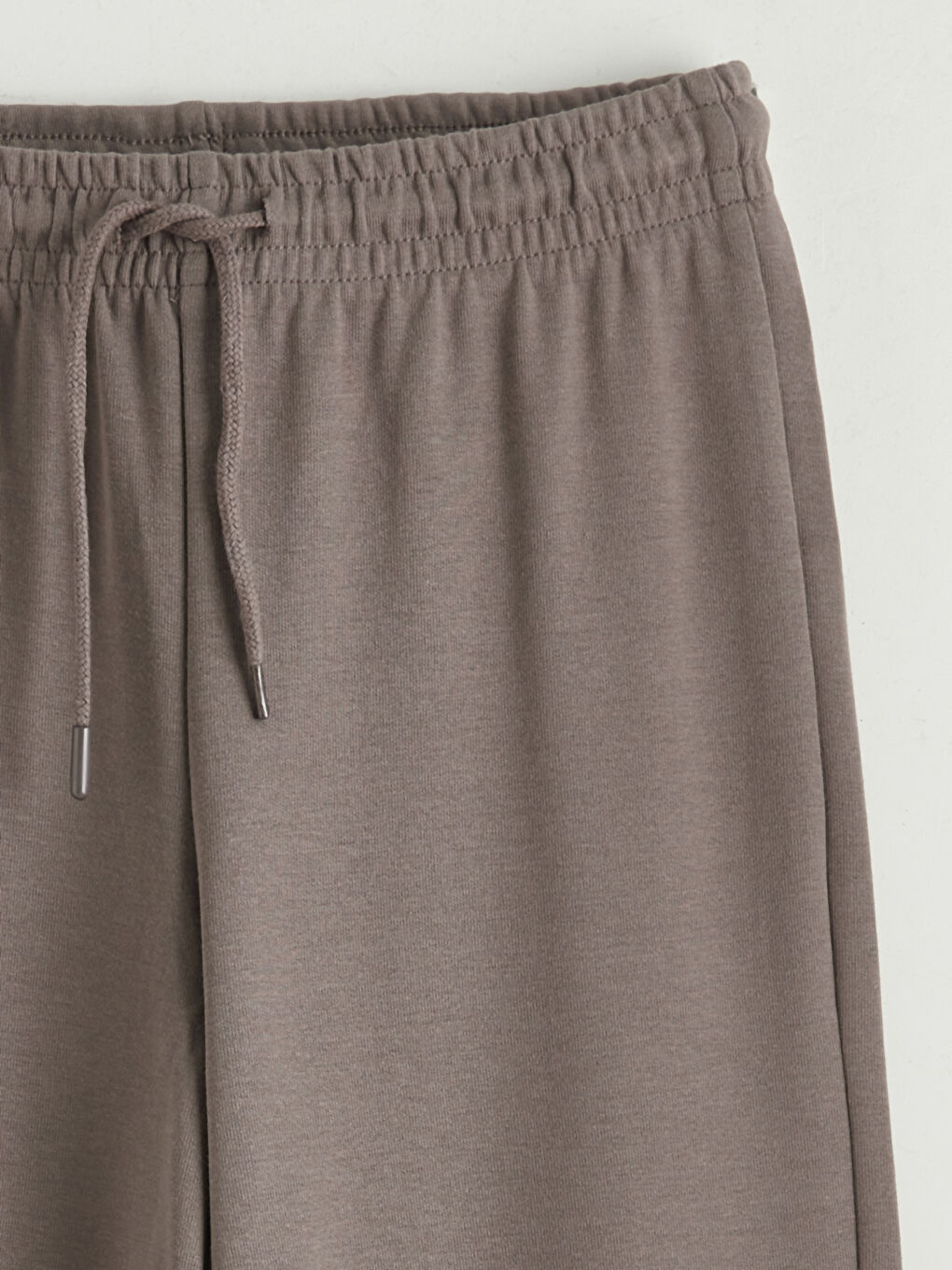 Kahverengi Beli Lastikli Geniş Paça Kadın Eşofman Altı	-5