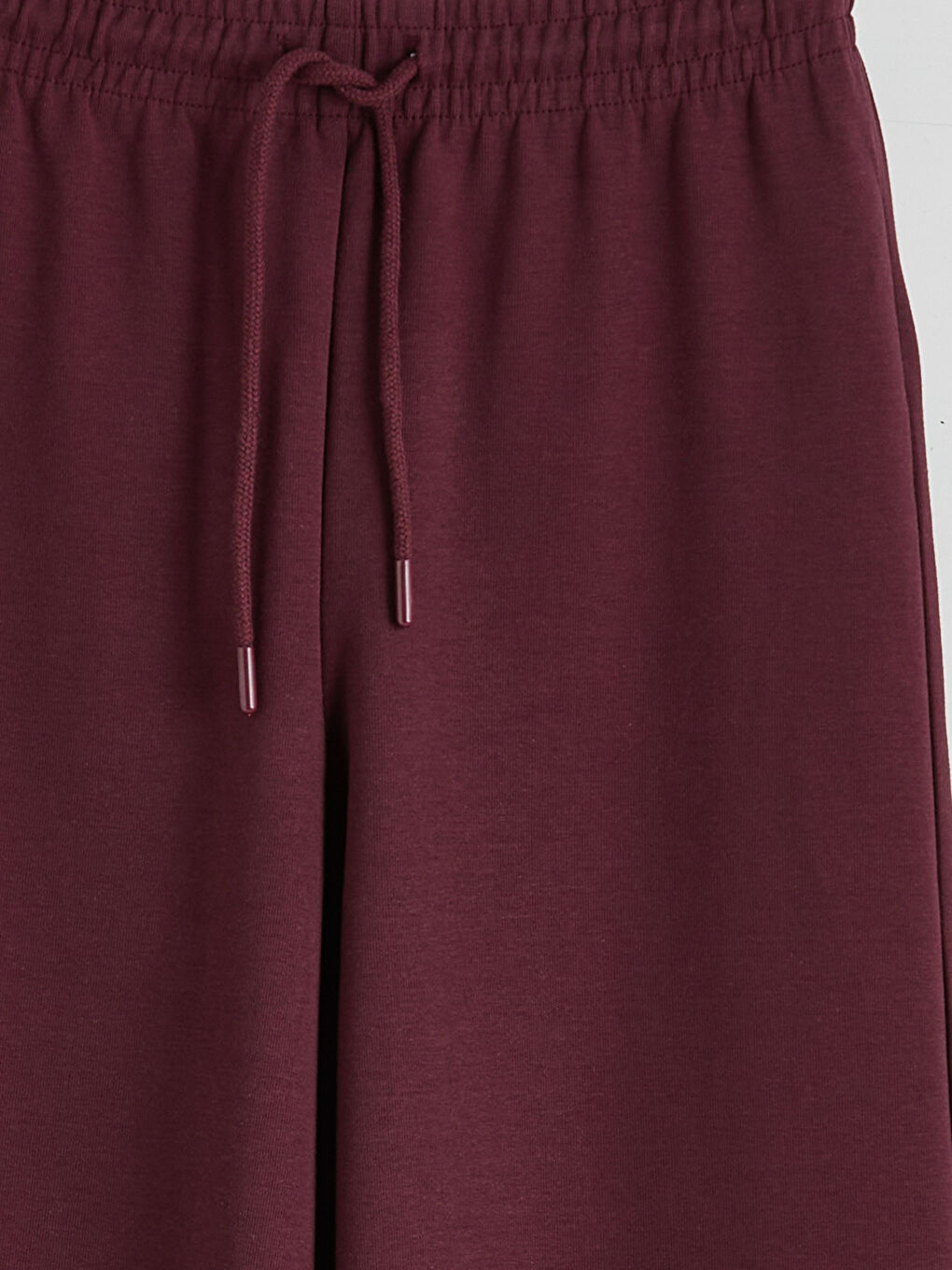 Mürdüm Beli Lastikli Geniş Paça Kadın Eşofman Altı	-5