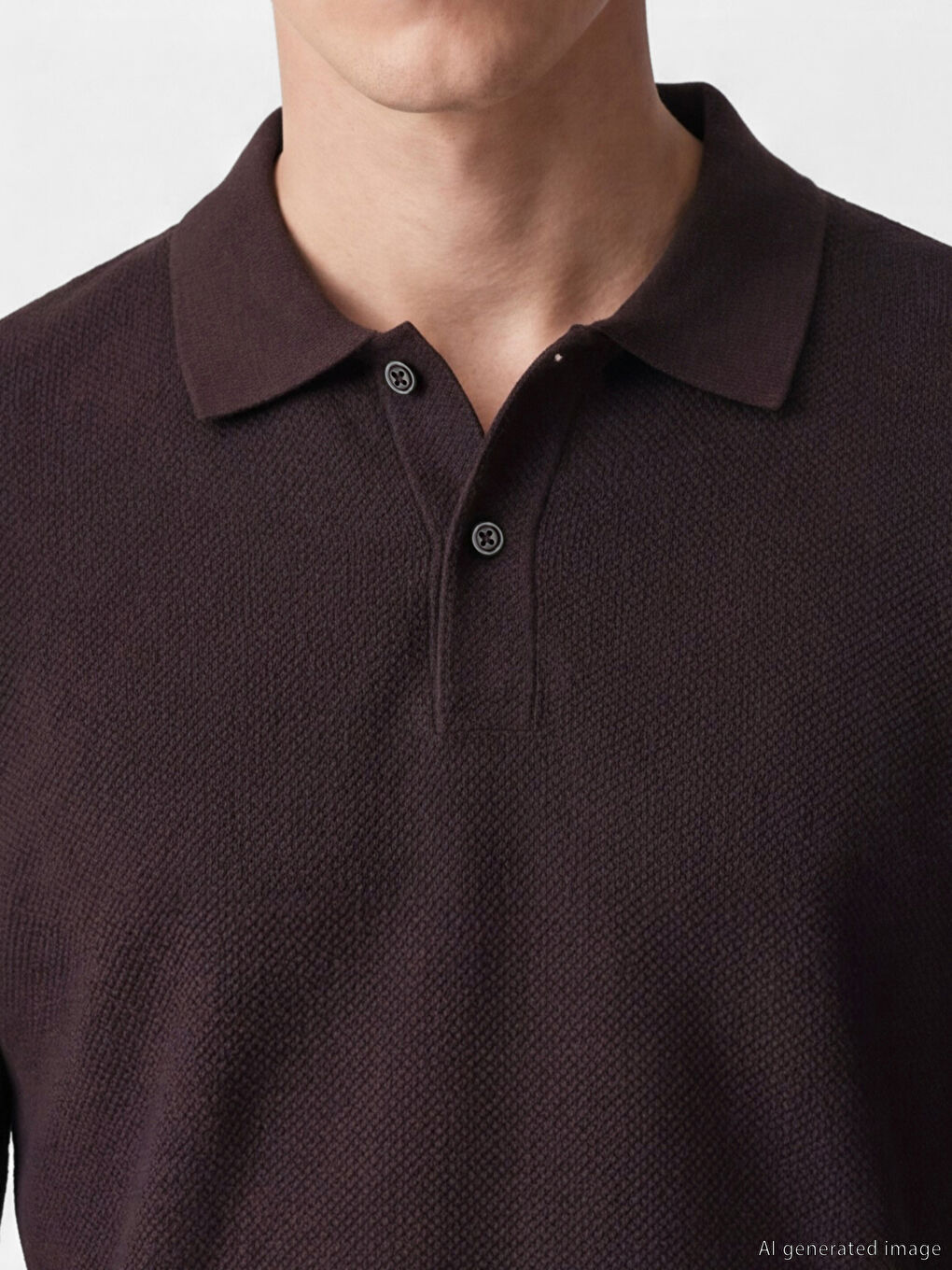 Polo Collar Men's Sweatshirt-2