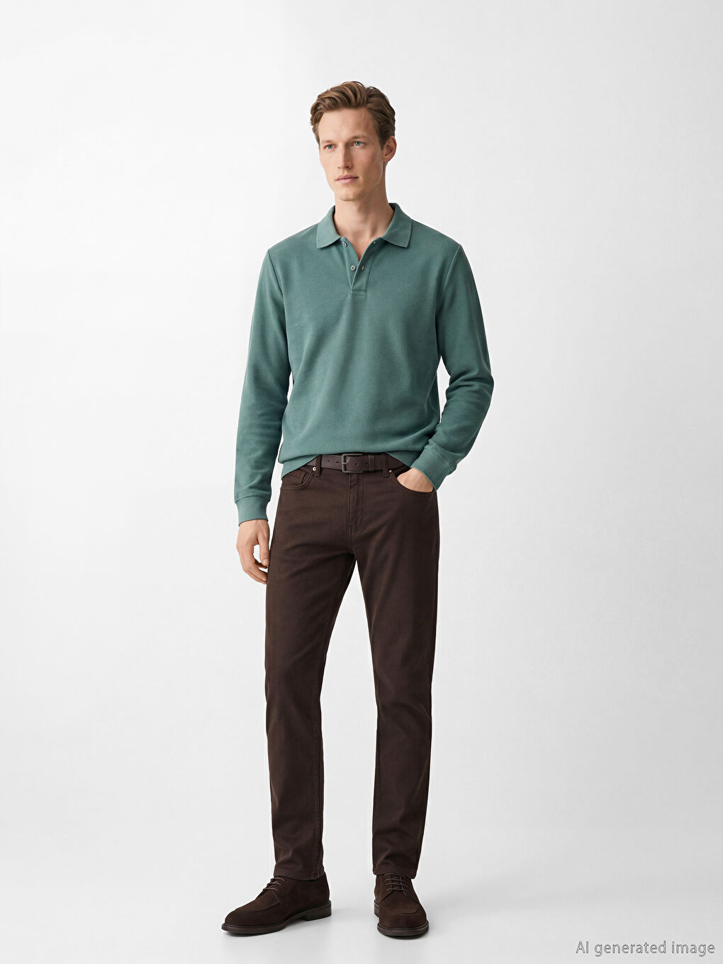 პოლო საყელო მამაკაცის თბილი ზედა-1